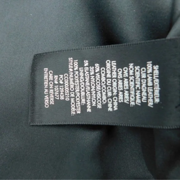 NWOT Alice + Olivia Harvey Black Lamb Leather Women's Jacket - Picture 9 of 11